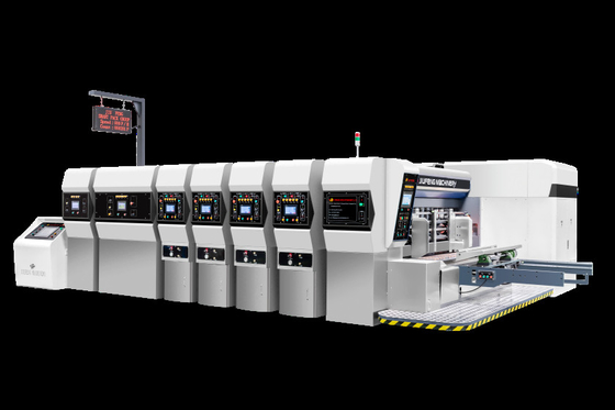 Máy cắt cao hiệu quả hoàn toàn tự động thép Flexo in hộp bìa