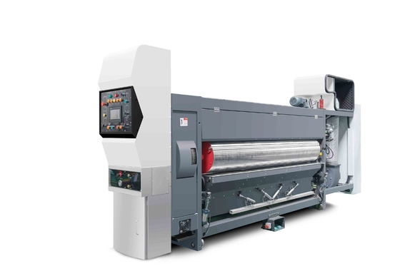 Tất cả được điều khiển bởi máy tính G6-0924 Chất ăn cạnh chì 4 máy in màu + Slotter + Die Cutter + Folder Gluer Inline