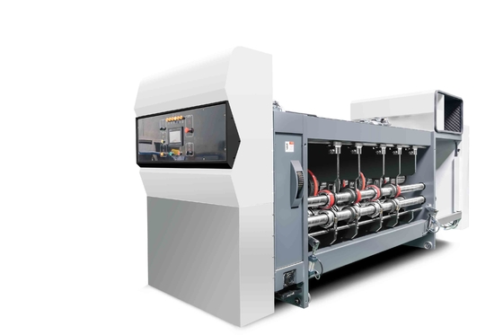 Màu trắng G6-1224 Bảng giấy lỏng áp suất không có thức ăn Cấu trúc dẫn cạnh chân không Chuyển chuyển 4 Máy in màu + Máy giặt + Máy cắt đứt + Máy rung + Bộ xếp